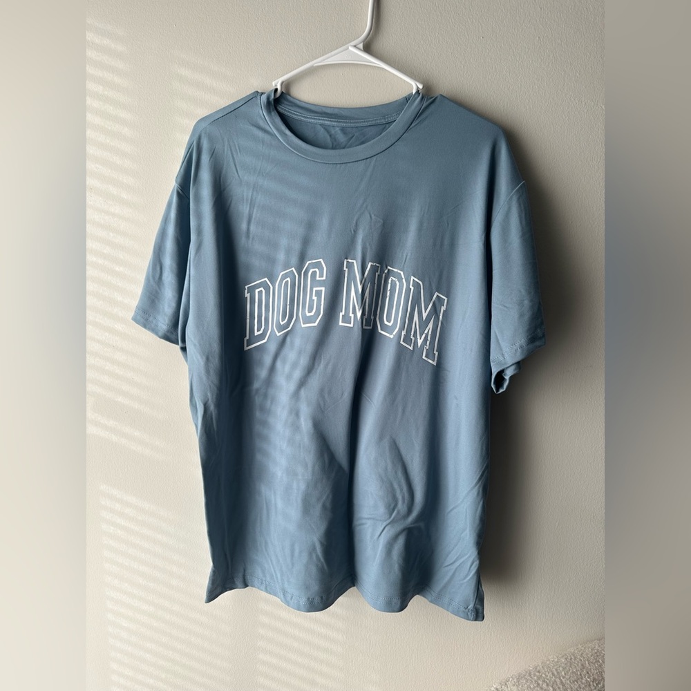 Blue 'Dog Mom' T-Shirt